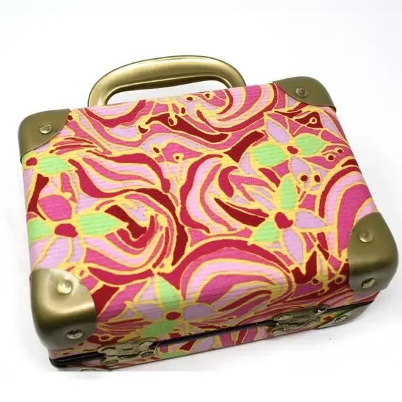 Vintage Saks Fifth Avenue Italy Hard Shell Box Purse Colorful Case - Hey Viv - Picture 5 of 10